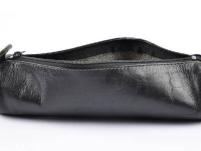 pencil case on white background